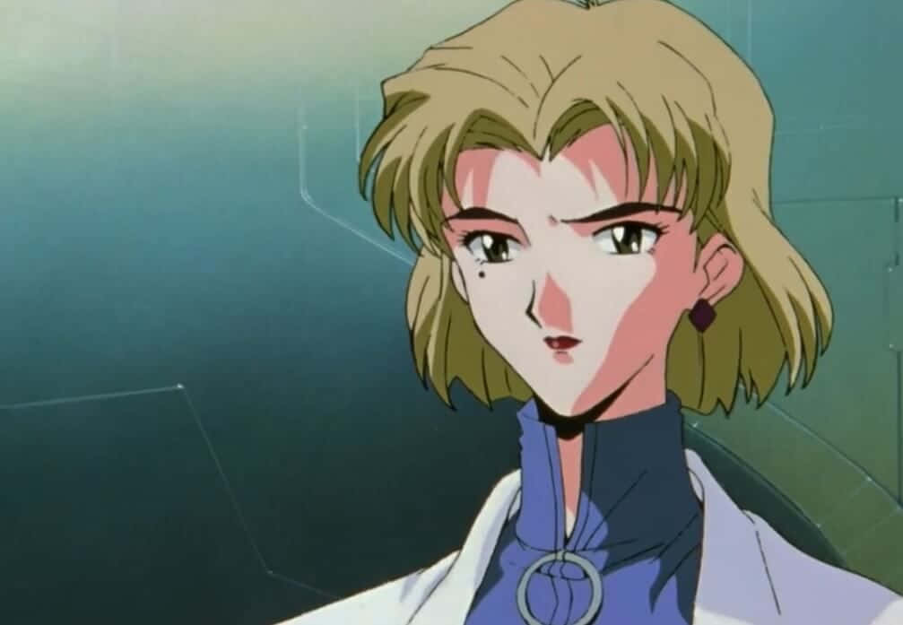 Ritsuko Akagi, blonde hair, white coat, SD Desktop Wallpaper
