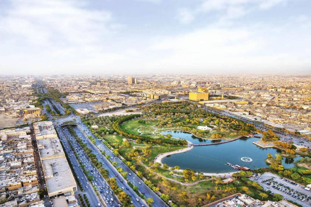Giant Lake, Riyadh, urban park, SD Desktop Wallpaper