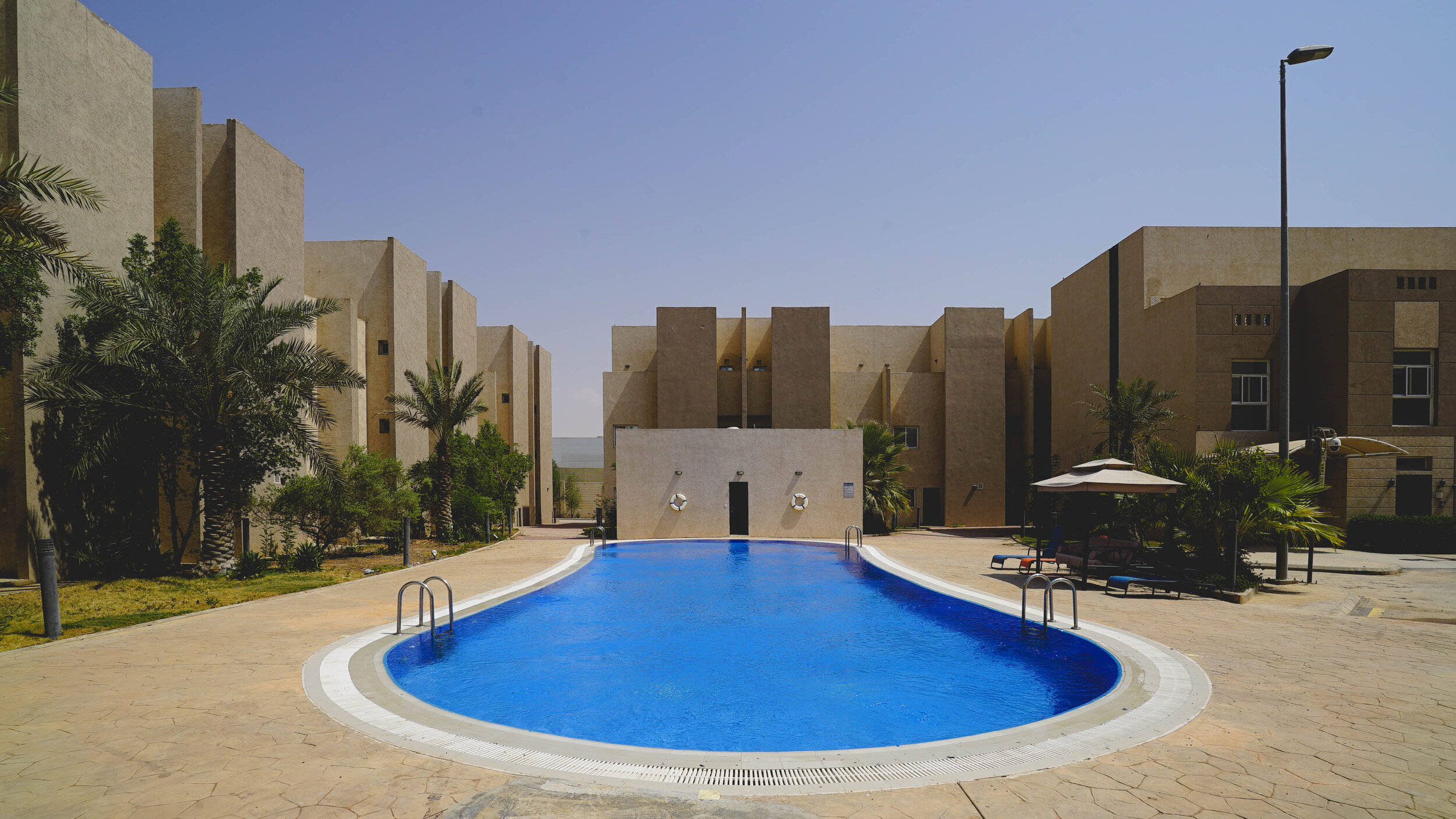 hotel pool, Riyadh, bright blue swimming pool, Full HD Desktop Wallpaper