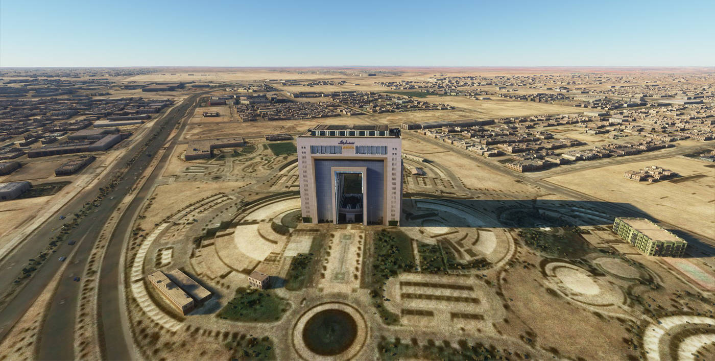 Riyadh, modern building, large archway, HD Desktop Wallpaper