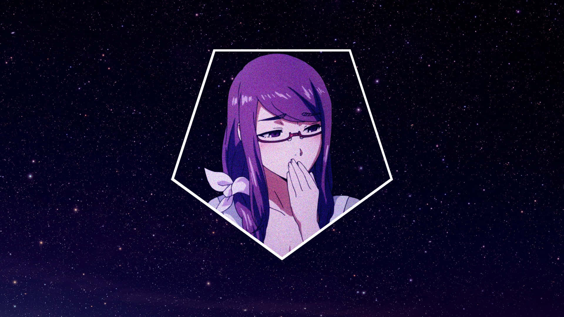 Rize Kamishiro, purple-haired, anime girl, Full HD Desktop Wallpaper
