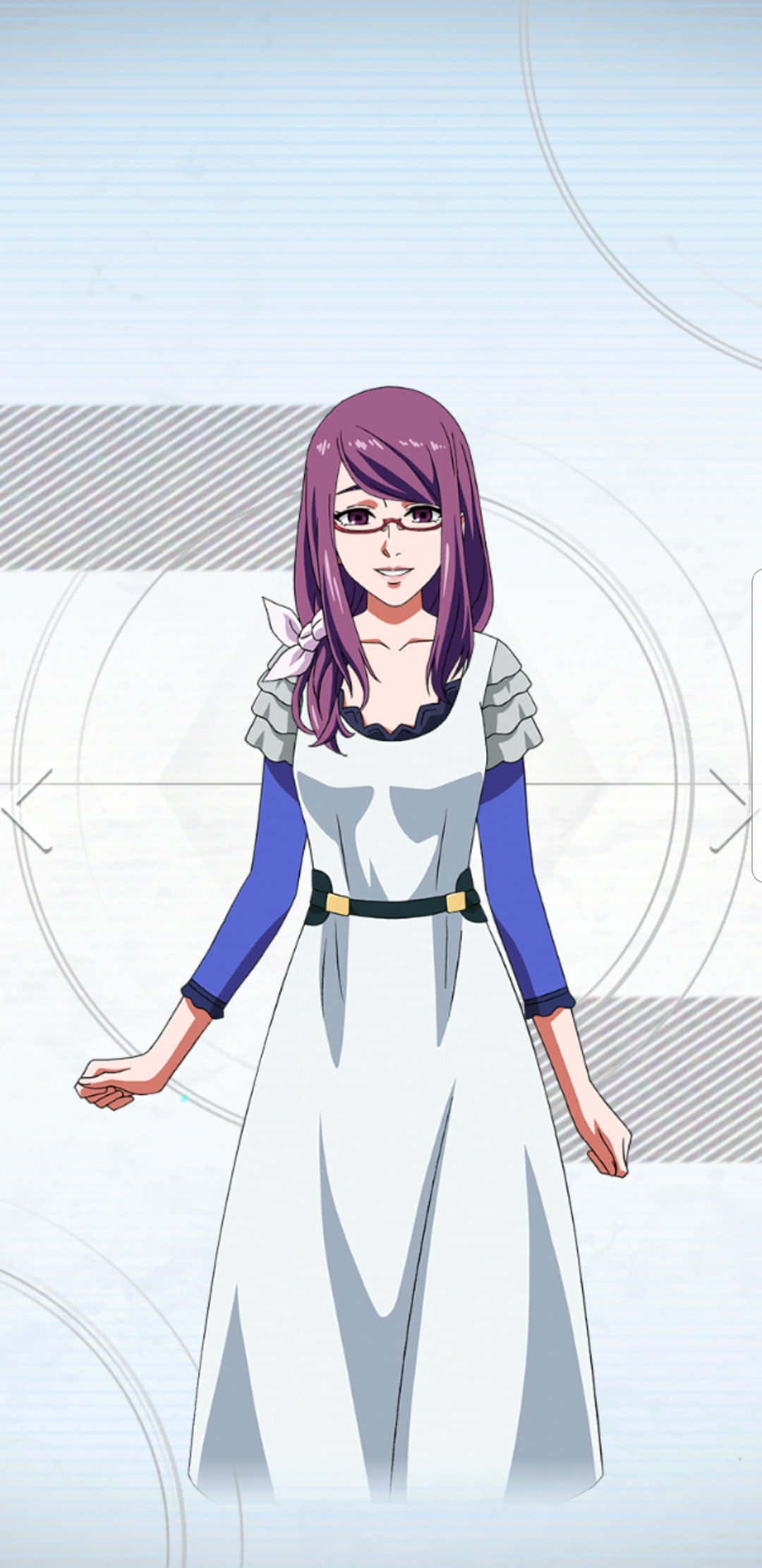 Rize Kamishiro, purple-haired, white dress, Full HD Phone Wallpaper