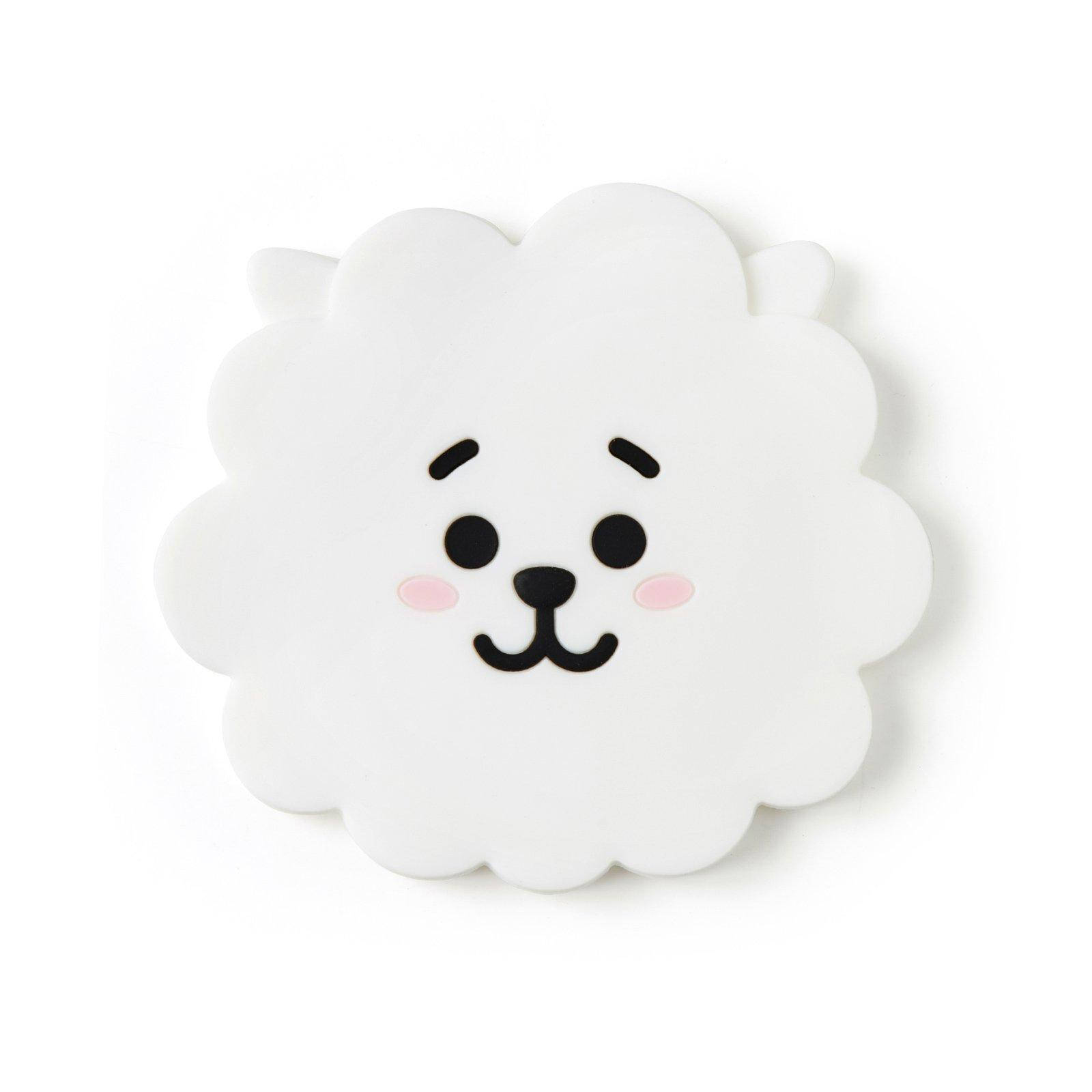 Rj Bt21, fluffy face, white fluffy cartoon dog, HD Desktop Wallpaper