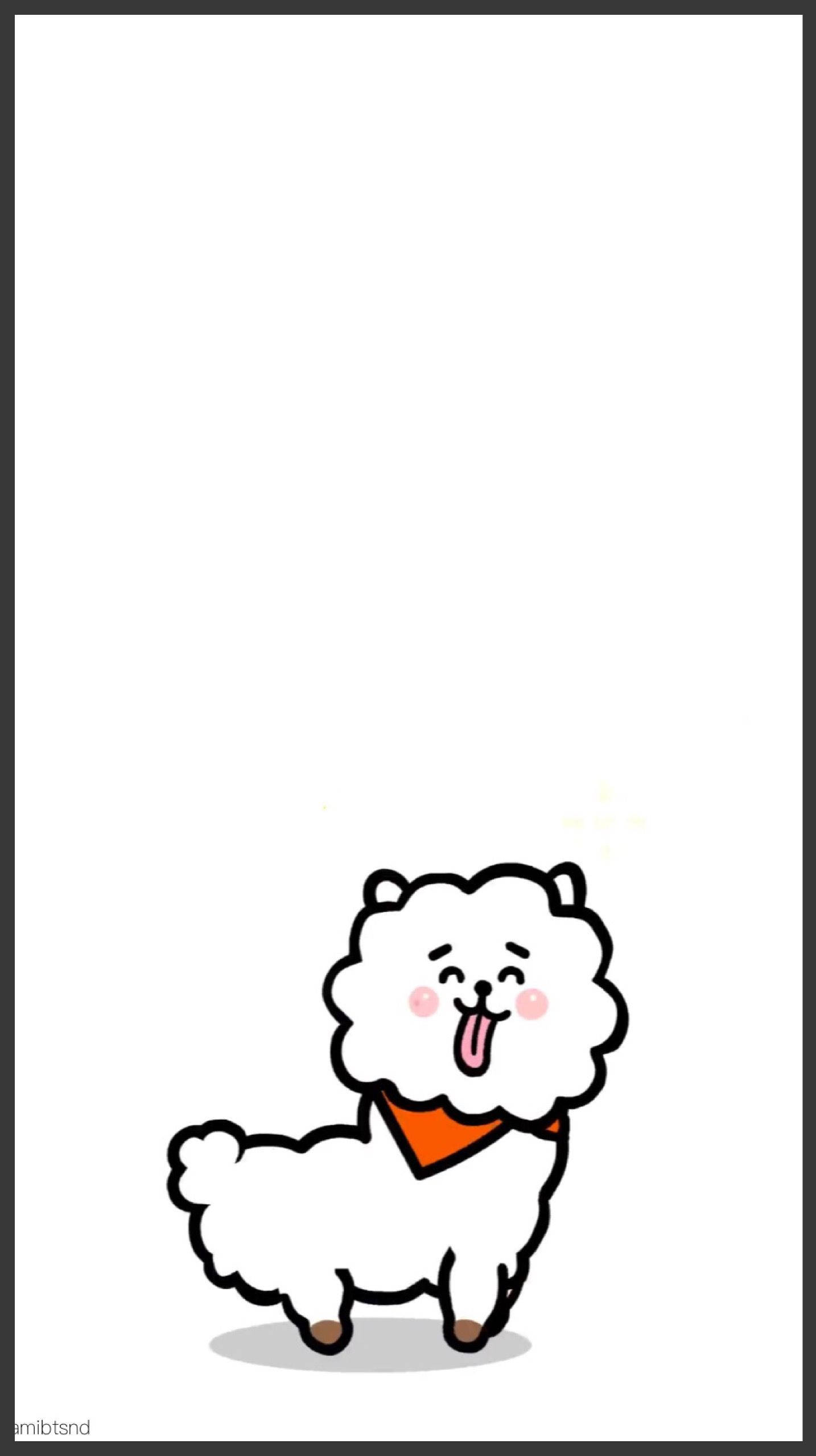 Rj Bt21, white, cartoon, Full HD Phone Wallpaper