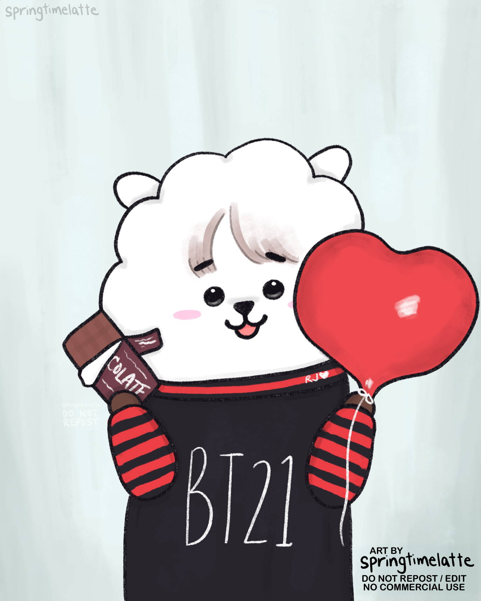 RJ BT21, BT21, white, Full HD Phone Wallpaper