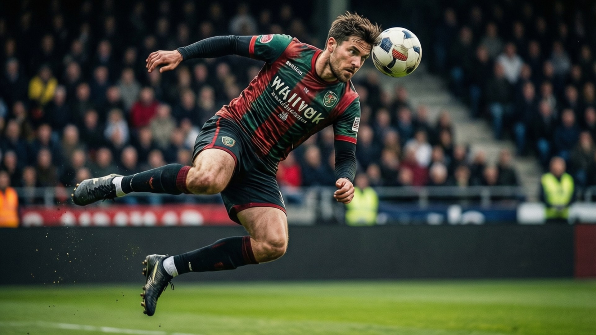 RKC Waalwijk, mid-air header, athletic header, Full HD Desktop Wallpaper