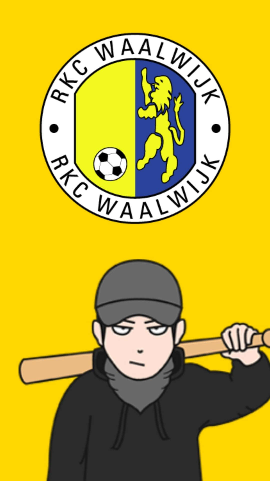 RKC Waalwijk, black hoodie, cap, Full HD Phone Wallpaper