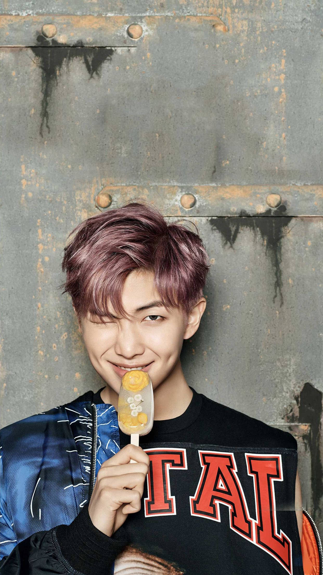 Rm Bts, Spring Day 2017, purple hair, Full HD Phone Wallpaper