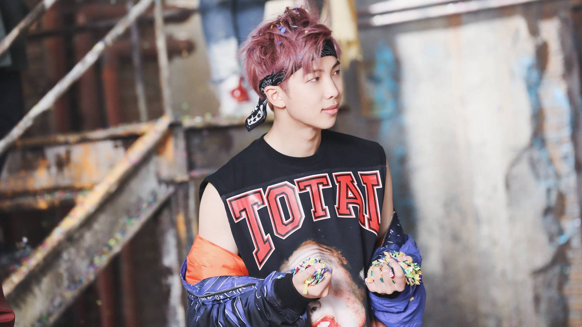 Rm Bts, Not Today Song, pink hair, Full HD Desktop Wallpaper