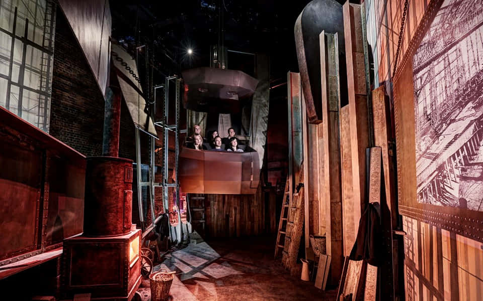 RMS Titanic Museum, dark ride, industrial loft, SD Desktop Wallpaper