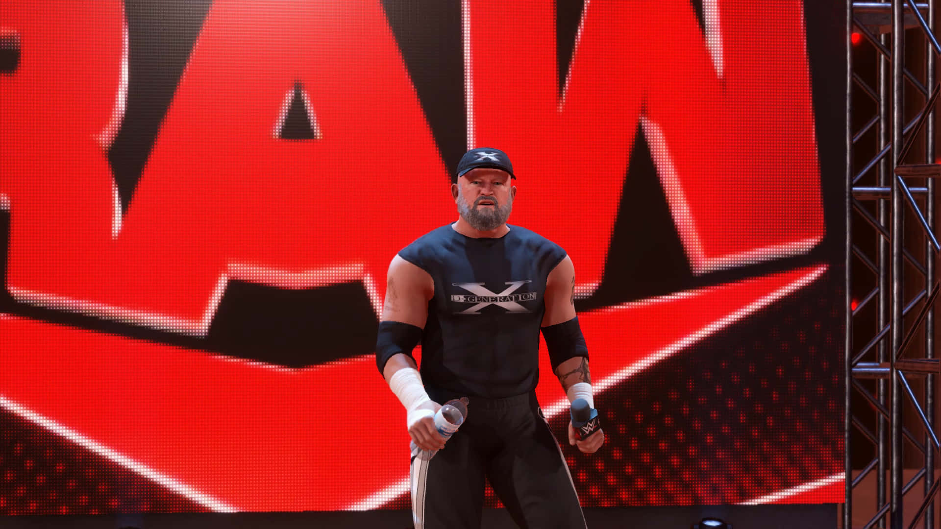 Road Dogg, black gear, giant red RAW screen, Full HD Desktop Wallpaper