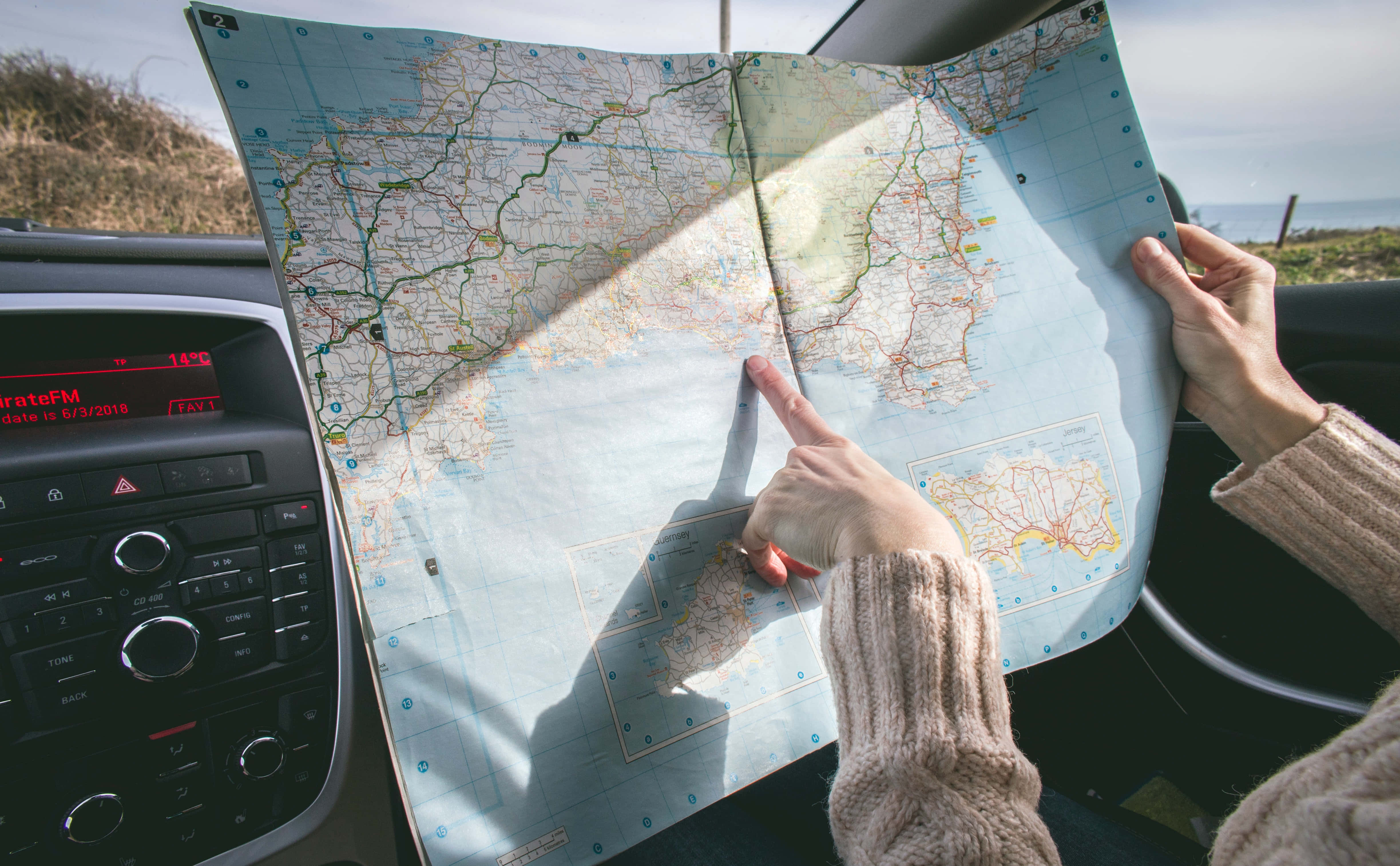 road map, car, dashboard, 4K Desktop Wallpaper