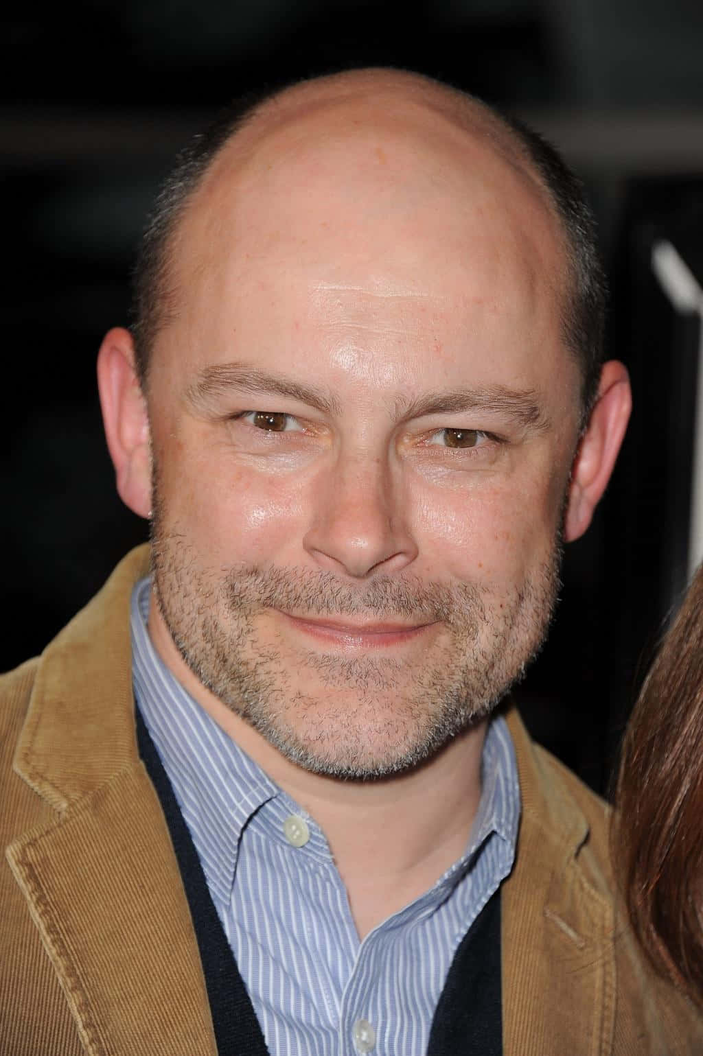 Rob Corddry, brown corduroy jacket, striped shirt, HD Phone Wallpaper