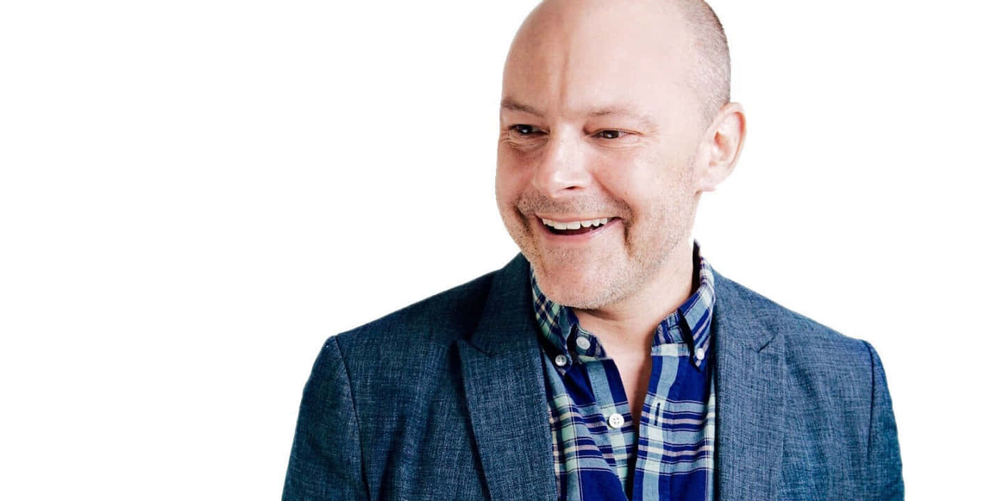 Rob Corddry, blue blazer, plaid shirt, HD Desktop Wallpaper