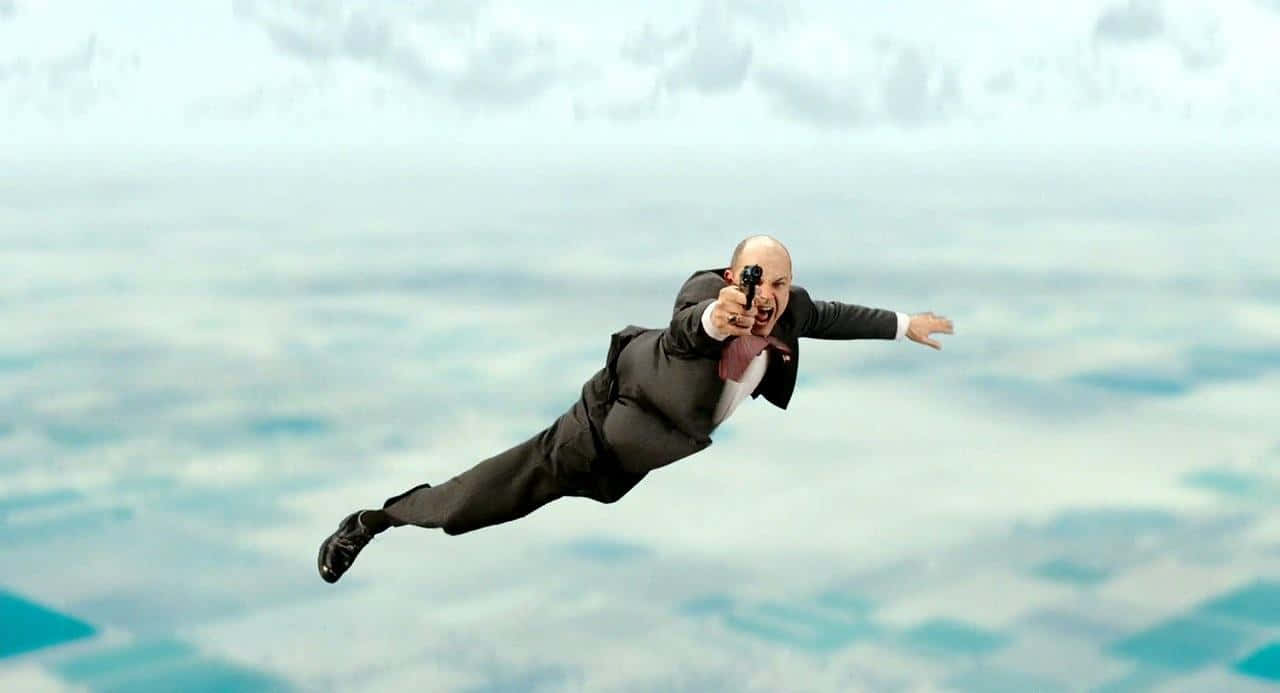 Rob Corddry, bald man, suit, HD Desktop Wallpaper