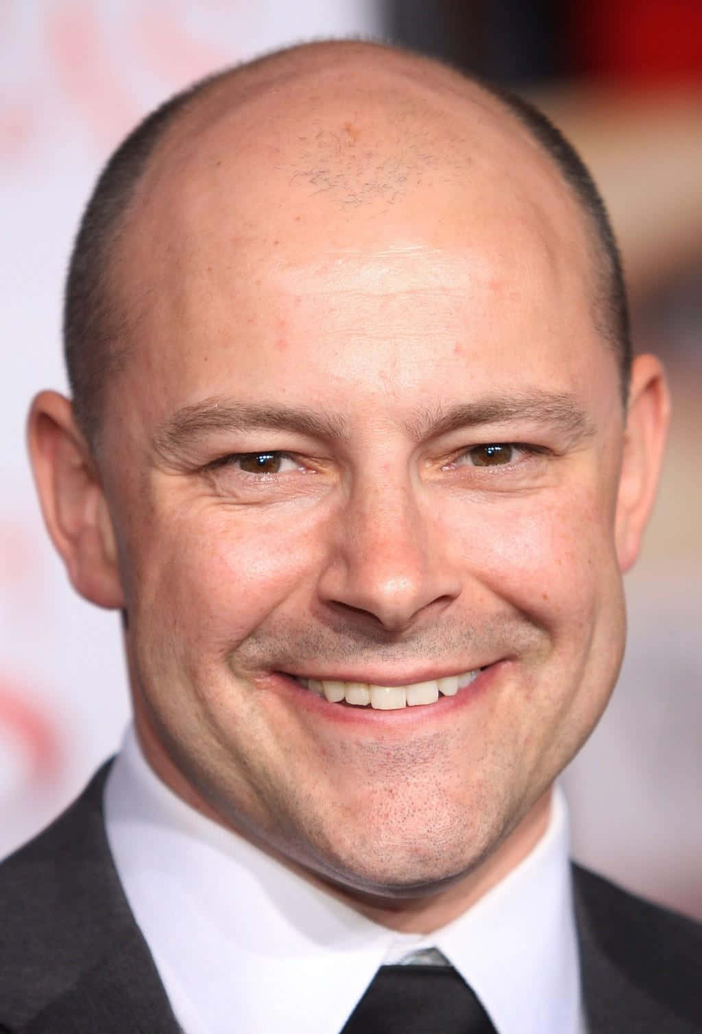 Rob Corddry, bald man, dark suit, HD Phone Wallpaper