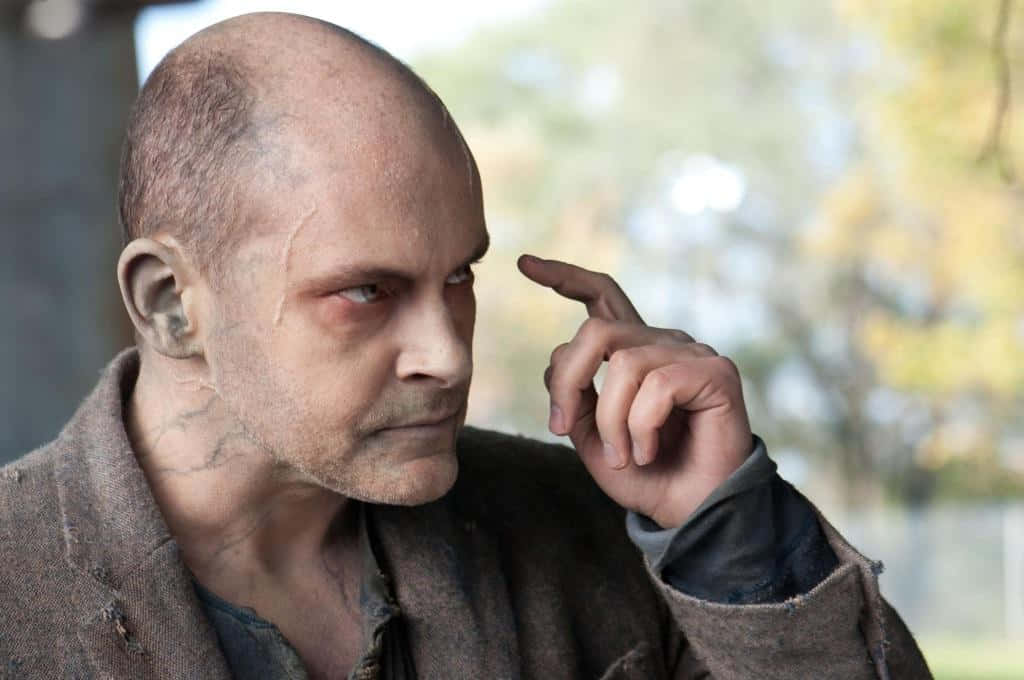 Rob Corddry, bald man, scarred face, SD Desktop Wallpaper