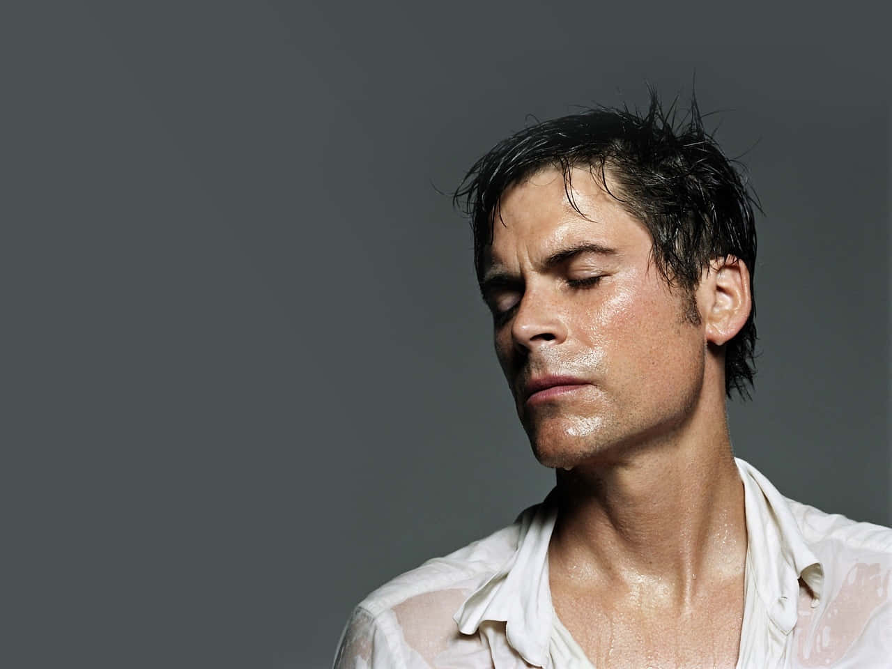 Rob Lowe, classic suit, wet hair, HD Desktop Wallpaper