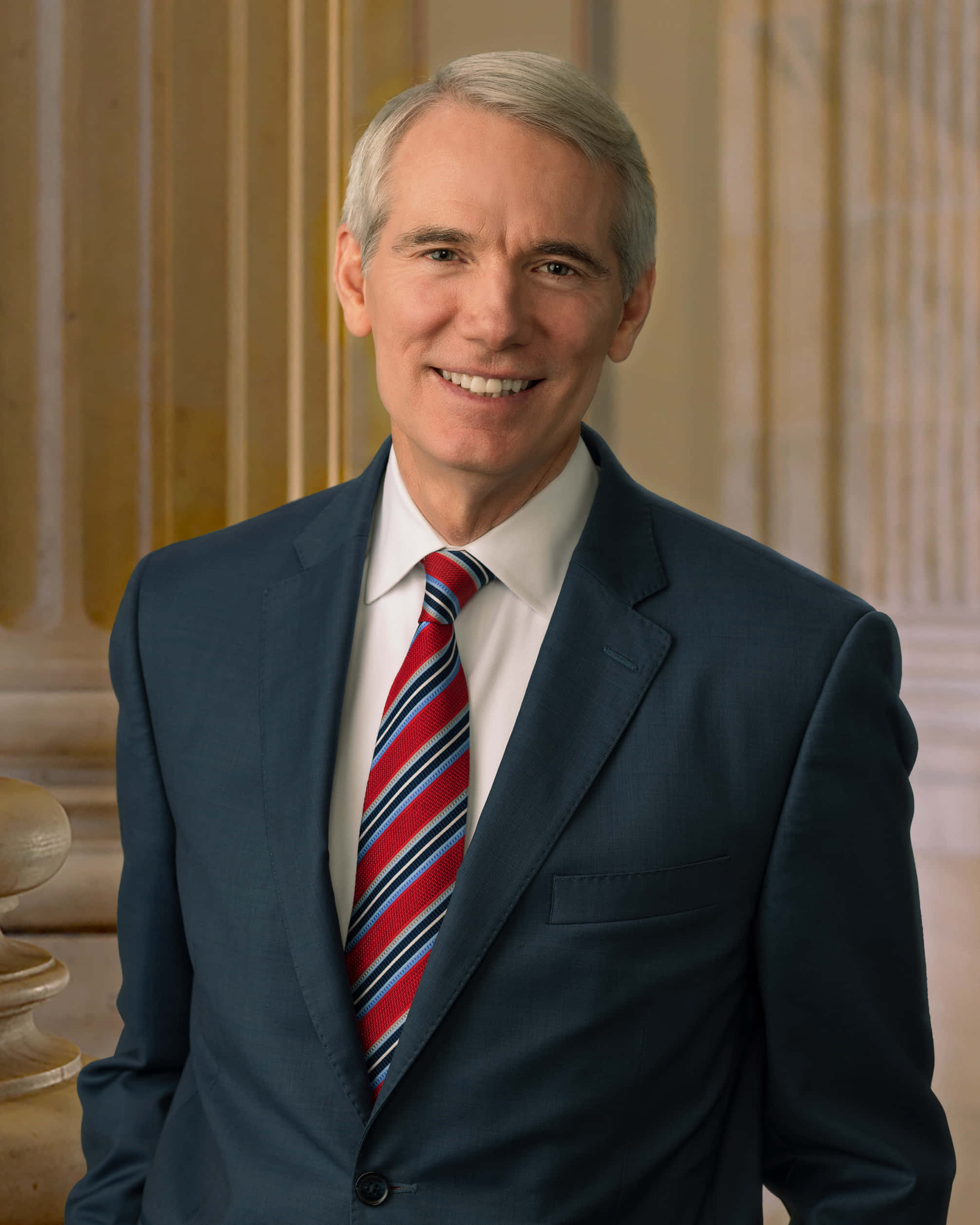 Rob Portman, dark suit, red striped tie, Full HD Phone Wallpaper