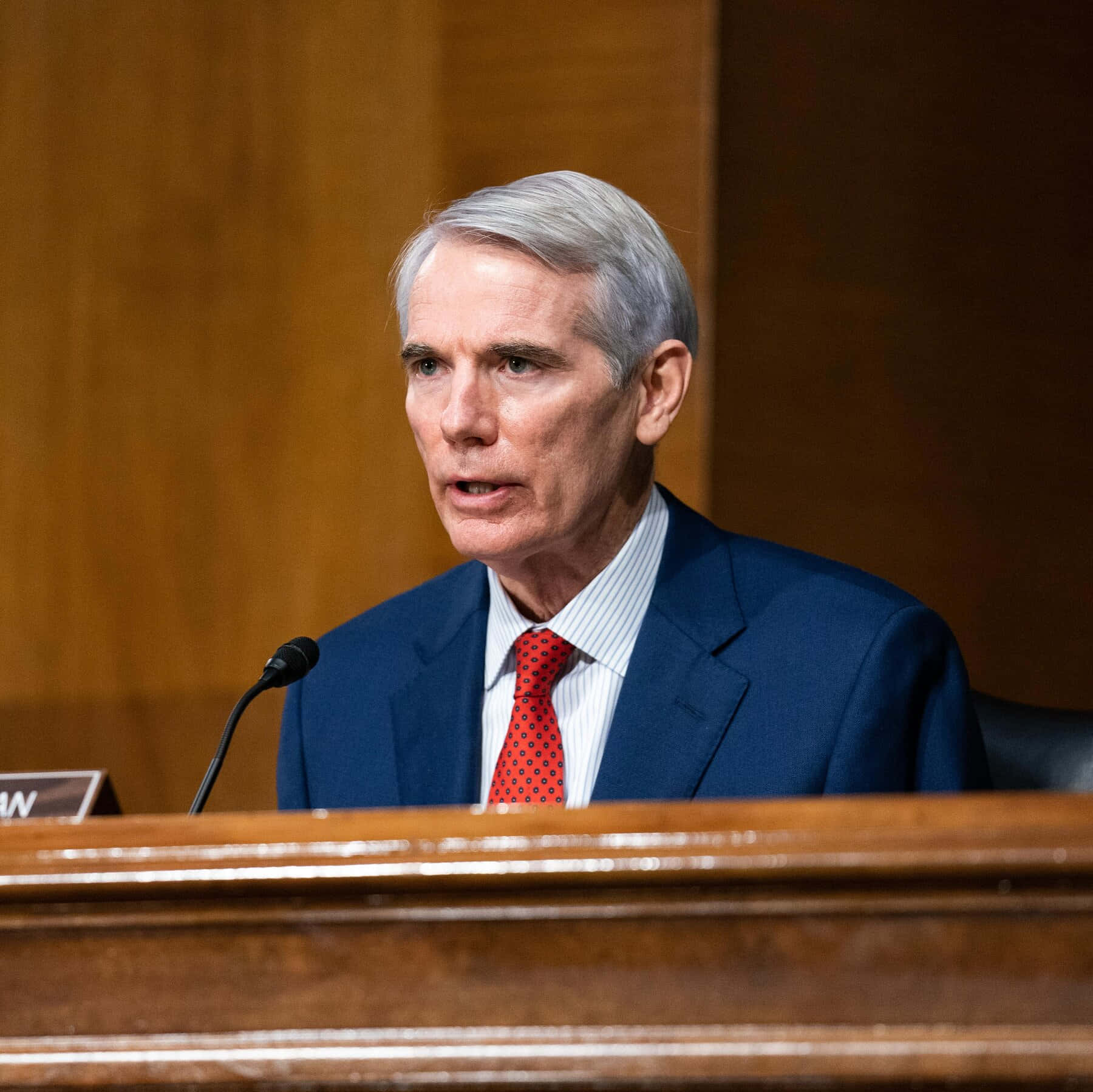 Rob Portman, blue suit, red tie, HD Desktop Wallpaper