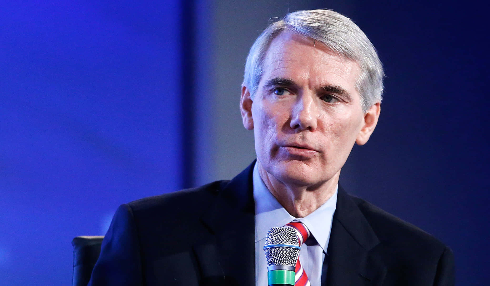 Rob Portman, dark suit, red striped tie, Full HD Desktop Wallpaper