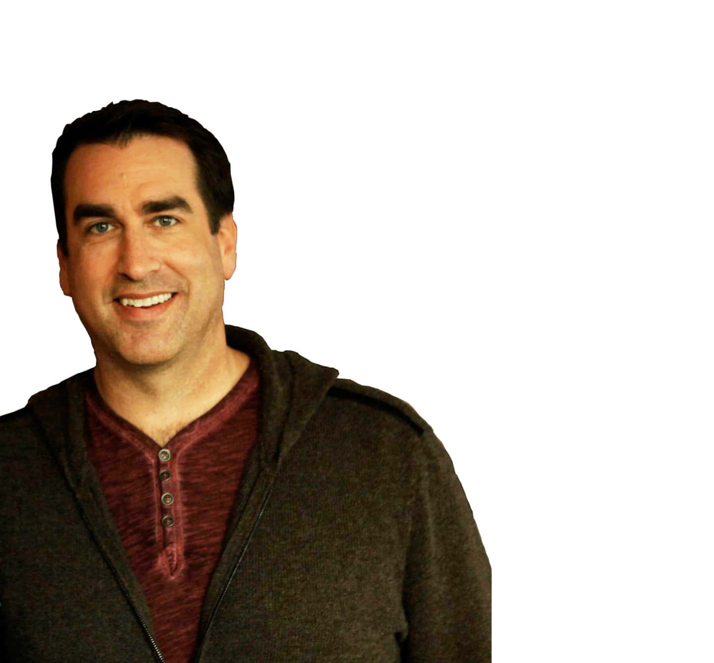 Rob Riggle, dark hoodie, maroon henley shirt, HD Desktop Wallpaper