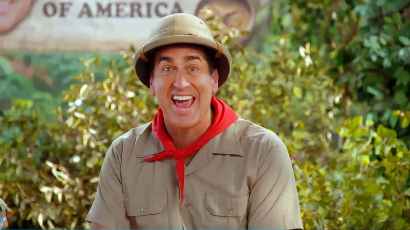 Rob Riggle, safari hat, red neckerchief, HD Desktop Wallpaper