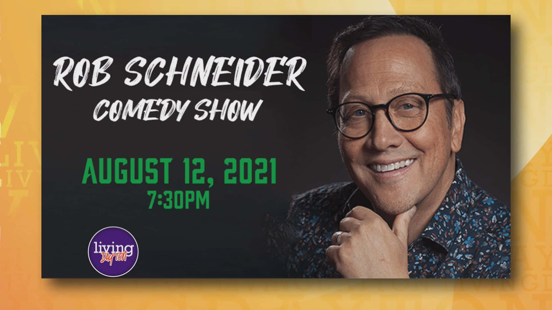Rob Schneider, 2021 comedy show, promotional poster, Full HD Desktop Wallpaper