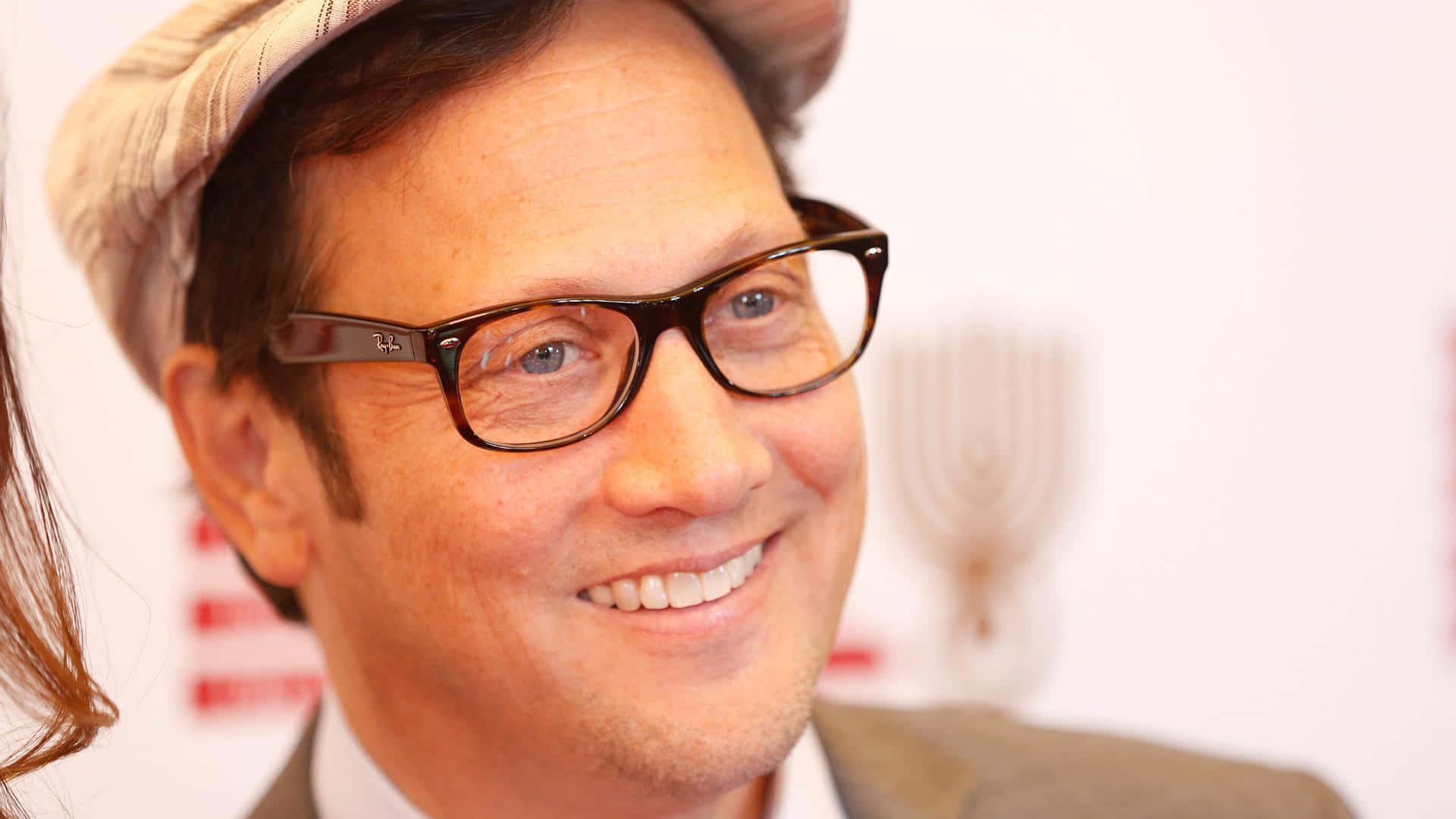 Rob Schneider, glasses, hat, Full HD Desktop Wallpaper