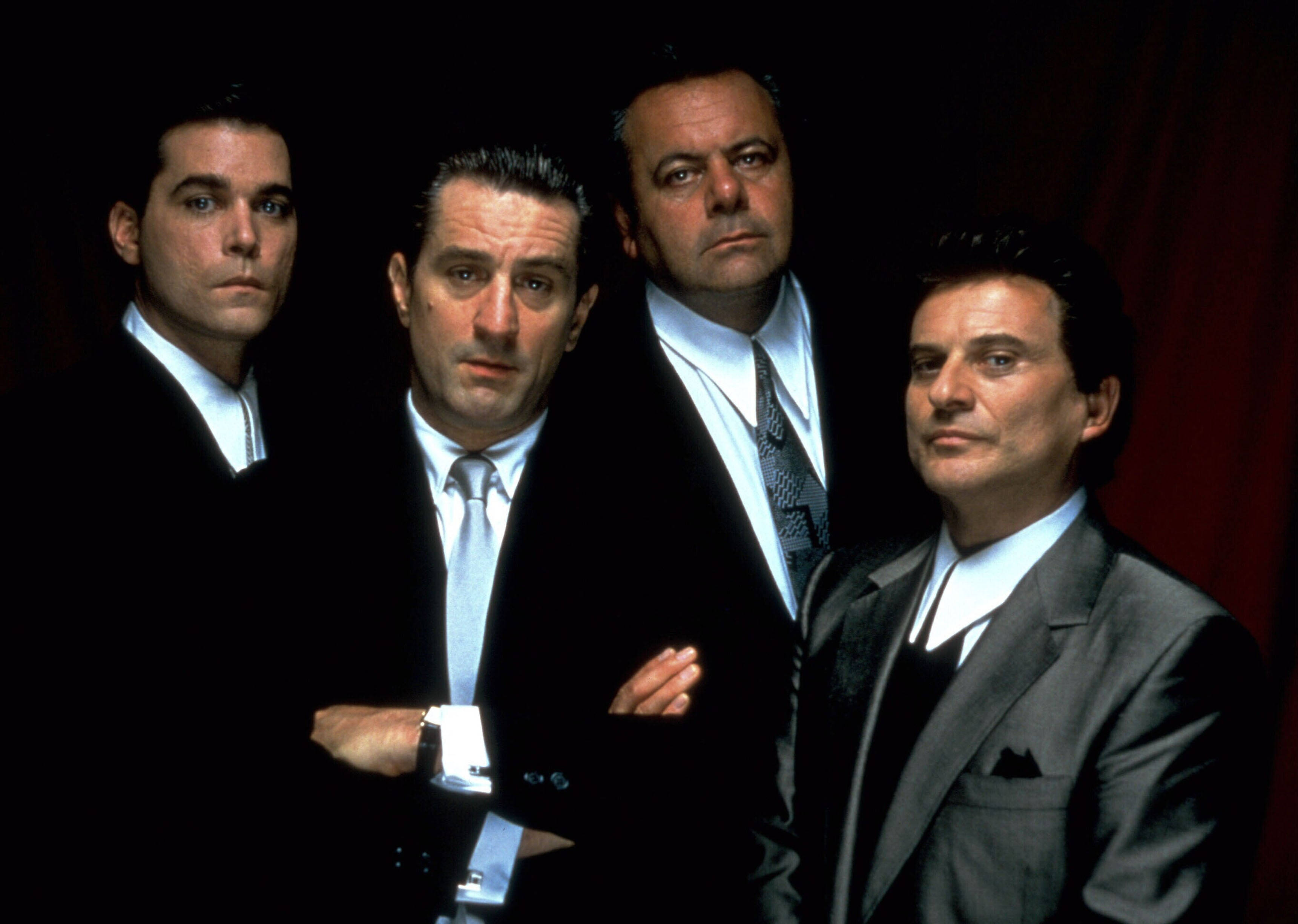 Robert De Niro, dark studio, red curtains, 2K Desktop Wallpaper