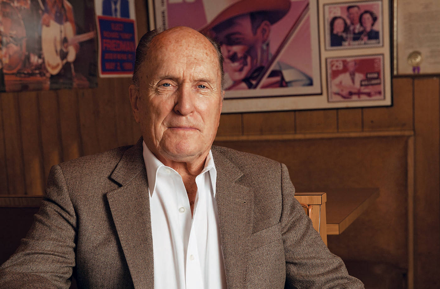 Robert Duvall, brown suit, white shirt, HD Desktop Wallpaper