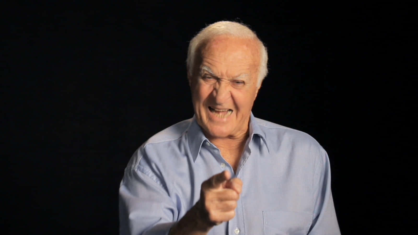 Robert Loggia, blue shirt, white hair, HD Desktop Wallpaper