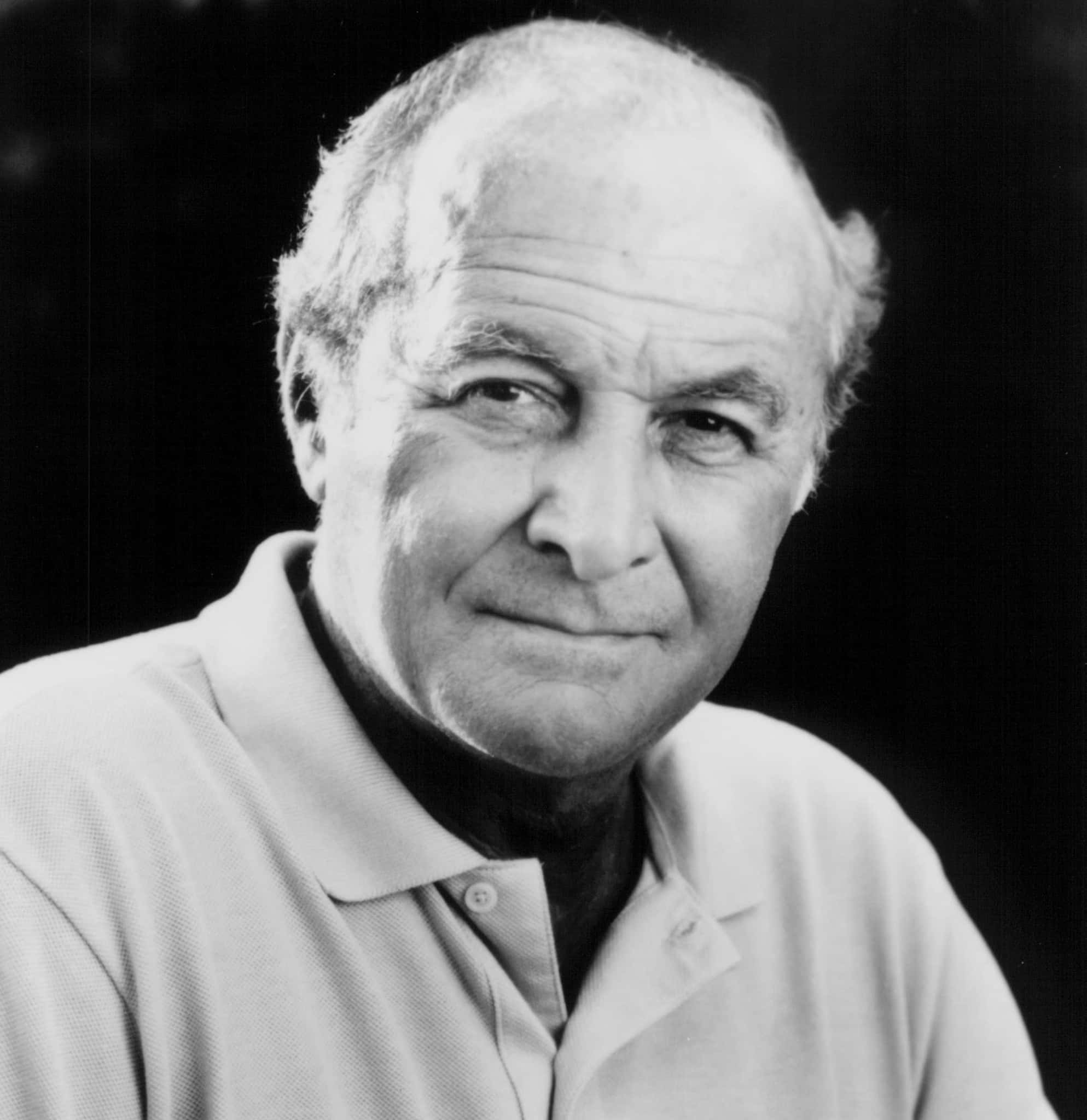 Robert Loggia, black and white, polo shirt, Full HD Phone Wallpaper