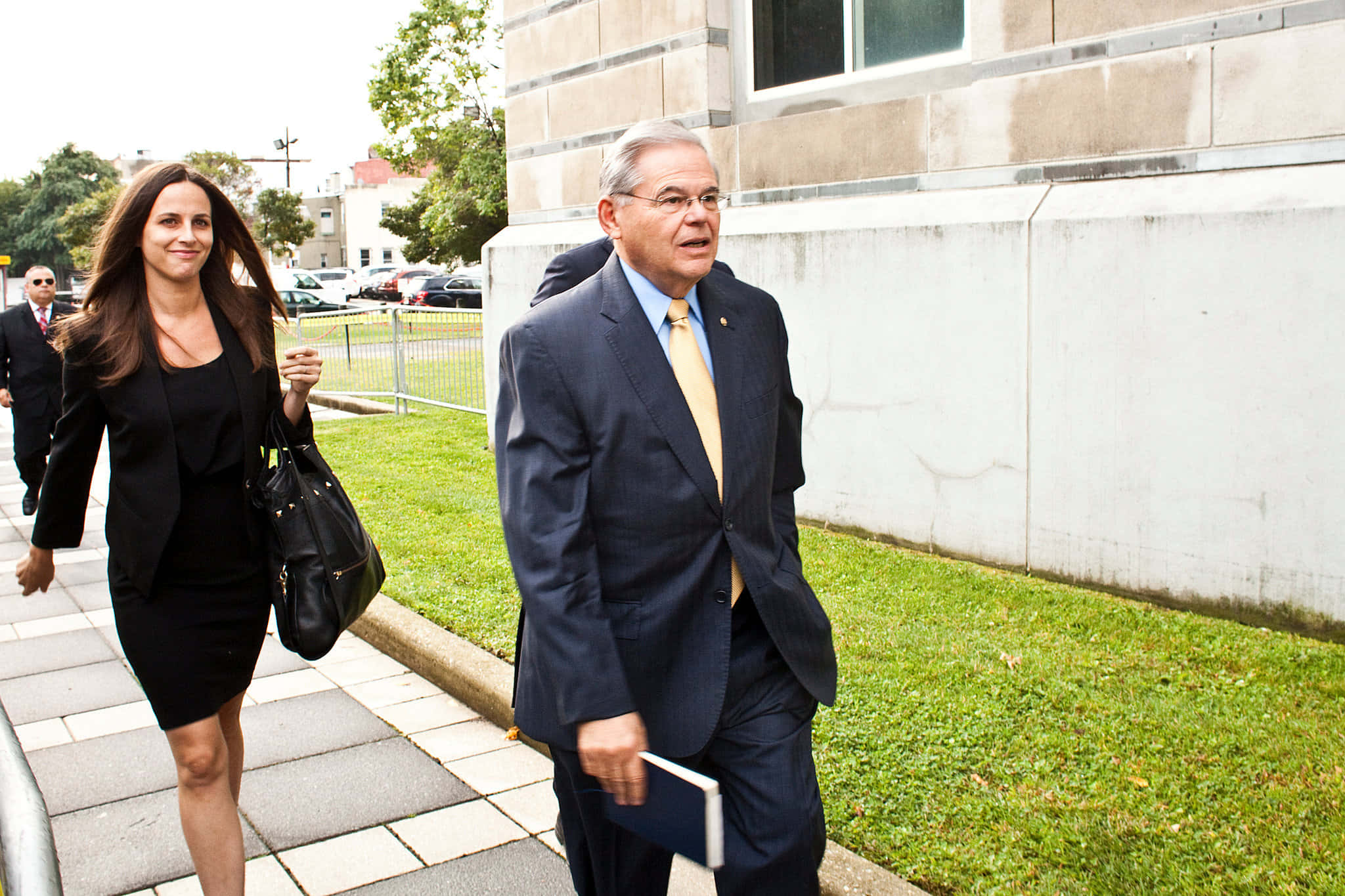 Robert Menendez, dark suit, yellow tie, Full HD Desktop Wallpaper