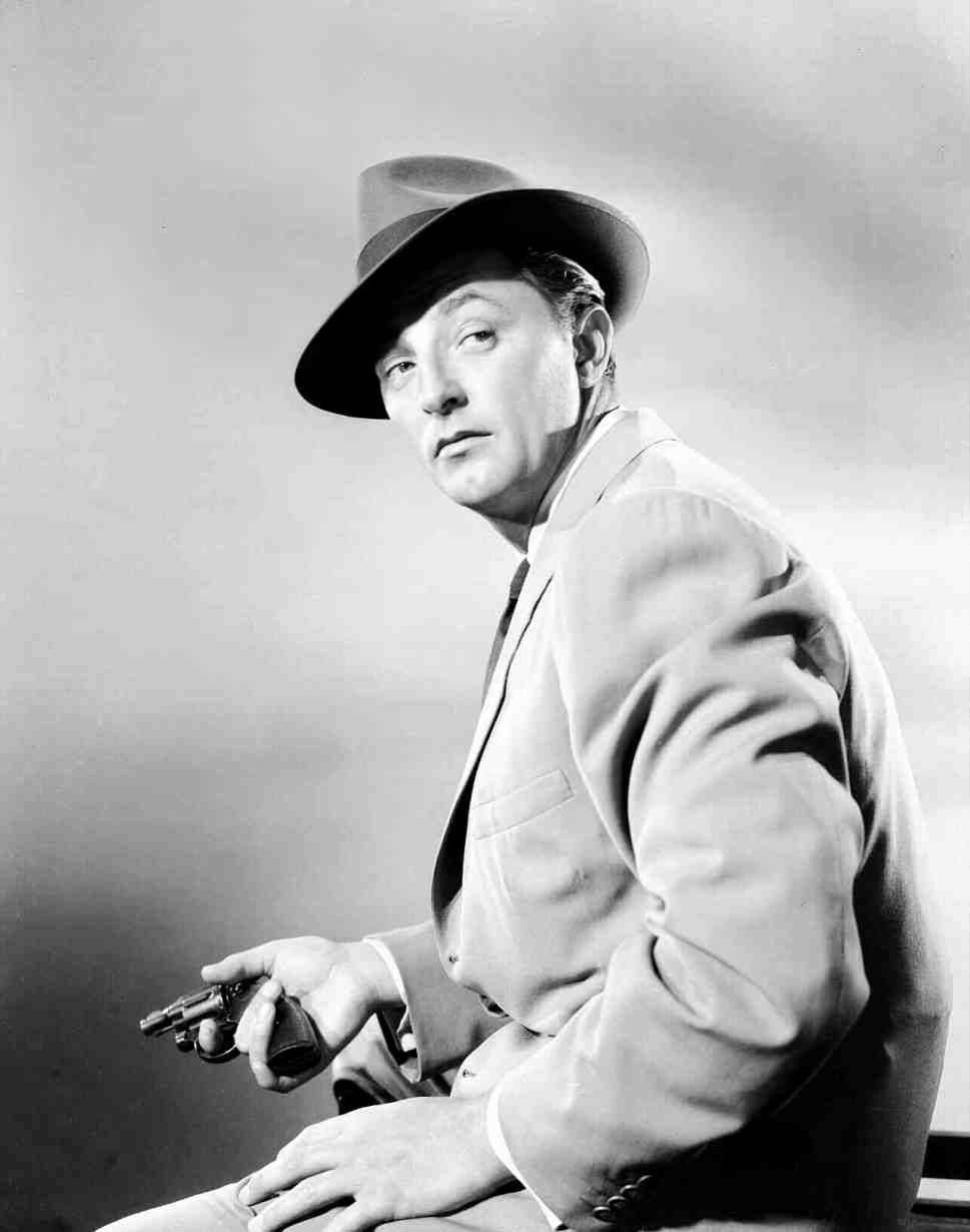 Robert Mitchum, fedora, suit, SD Phone Wallpaper