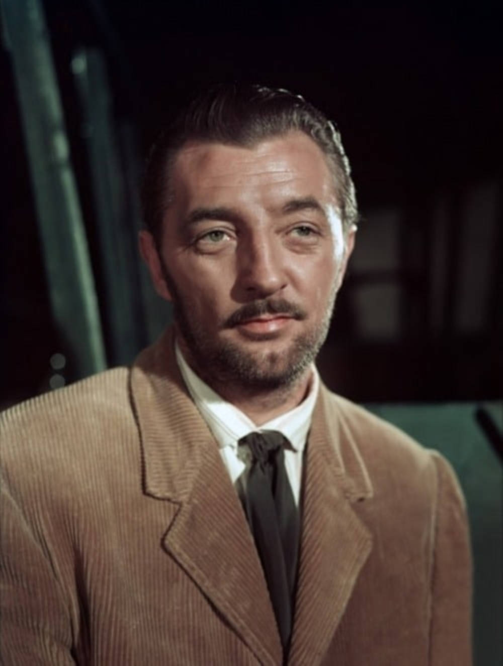 Robert Mitchum, beard, brown corduroy suit, HD Phone Wallpaper