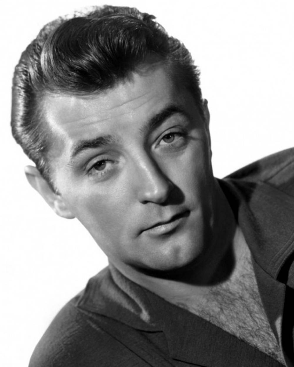 Robert Mitchum, black and white, portrait, SD Phone Wallpaper