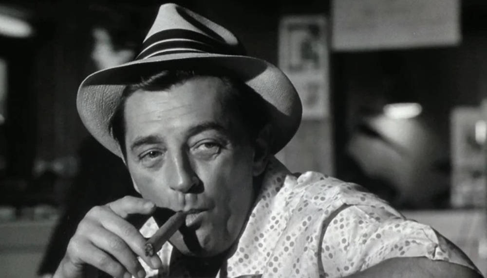 Robert Mitchum, fedora, cigar, SD Desktop Wallpaper