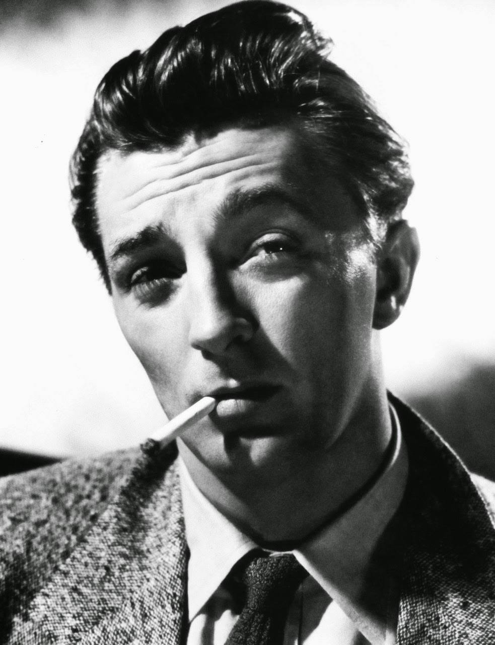 Robert Mitchum, black and white, styled hair, HD Phone Wallpaper