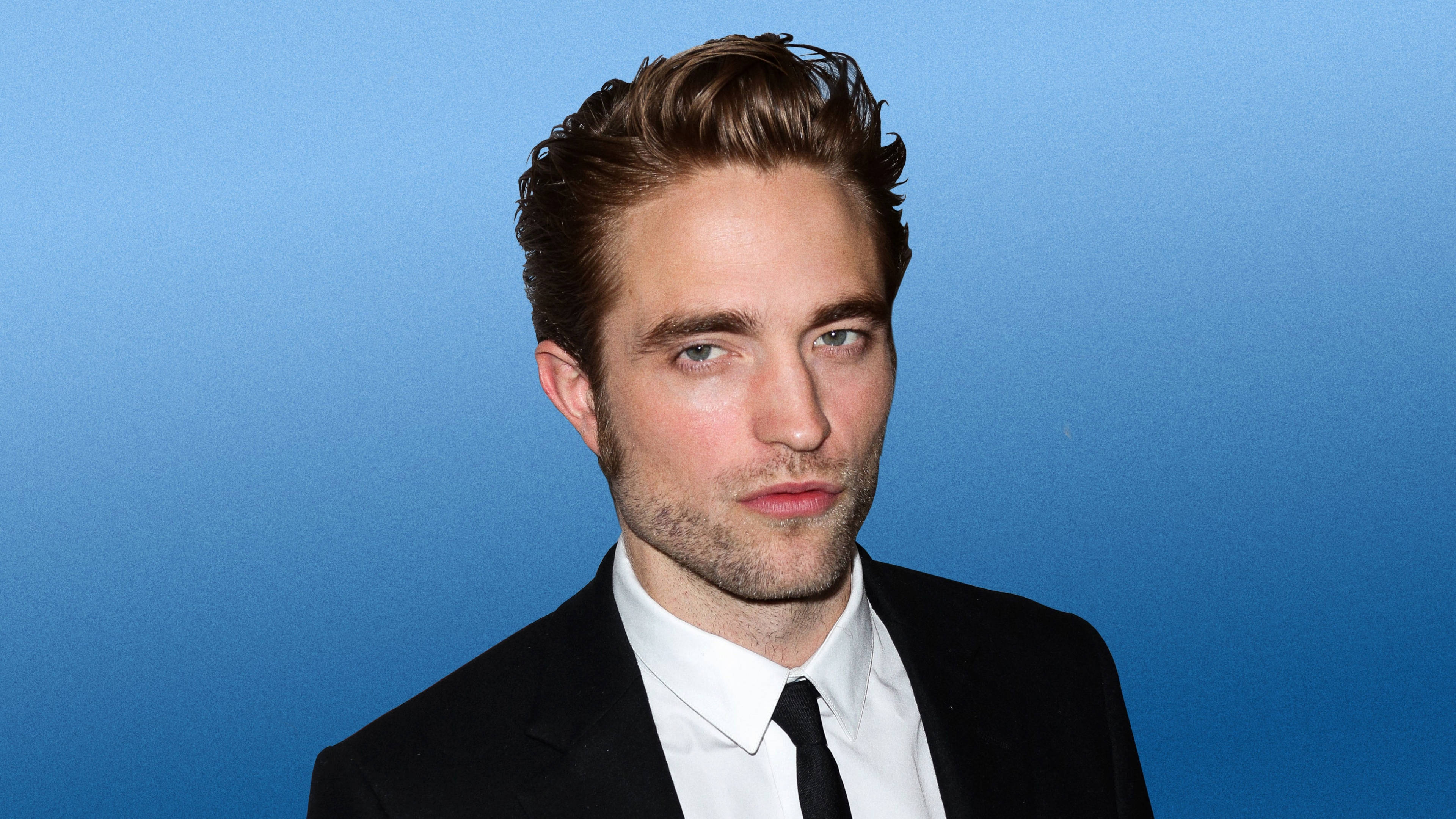 Robert Pattinson, black suit, tie, 4K Desktop Wallpaper