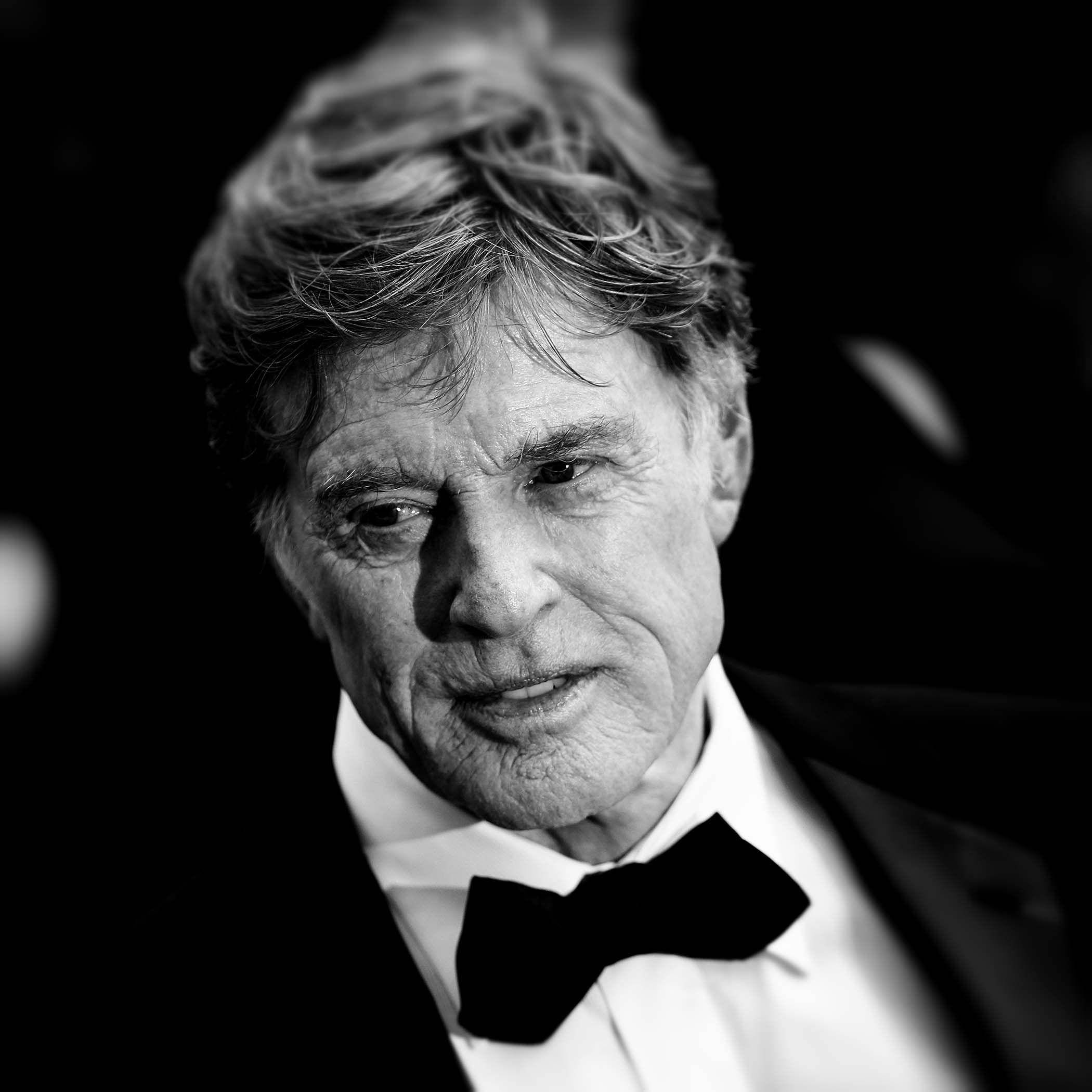 Robert Redford, black and white, close-up portrait, Full HD Desktop Wallpaper