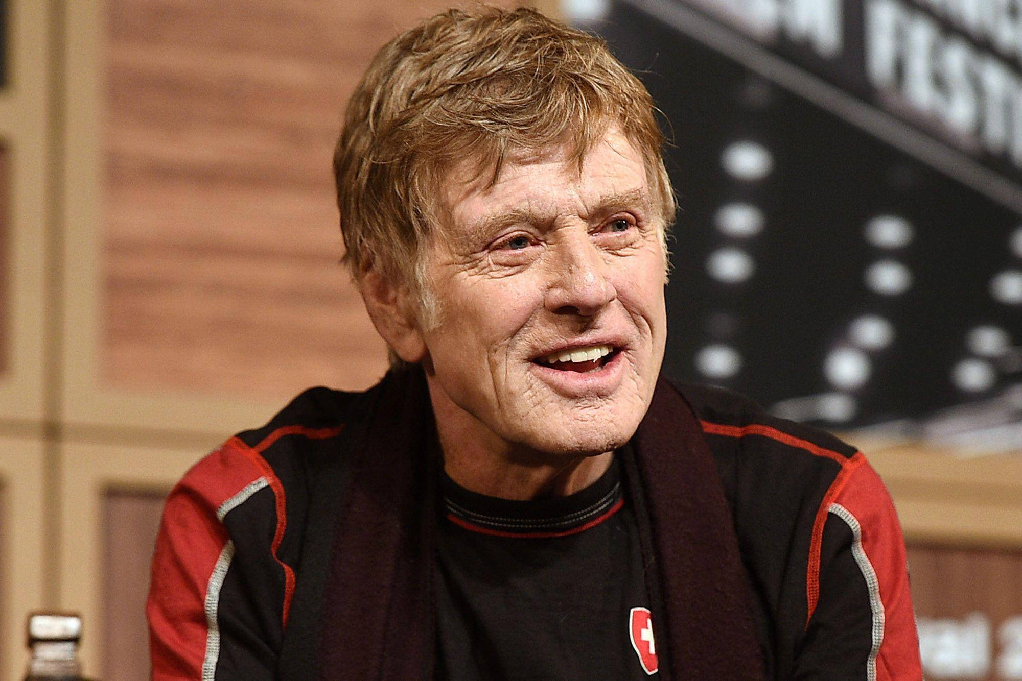Robert Redford, black and red jacket, older man, Full HD Desktop Wallpaper