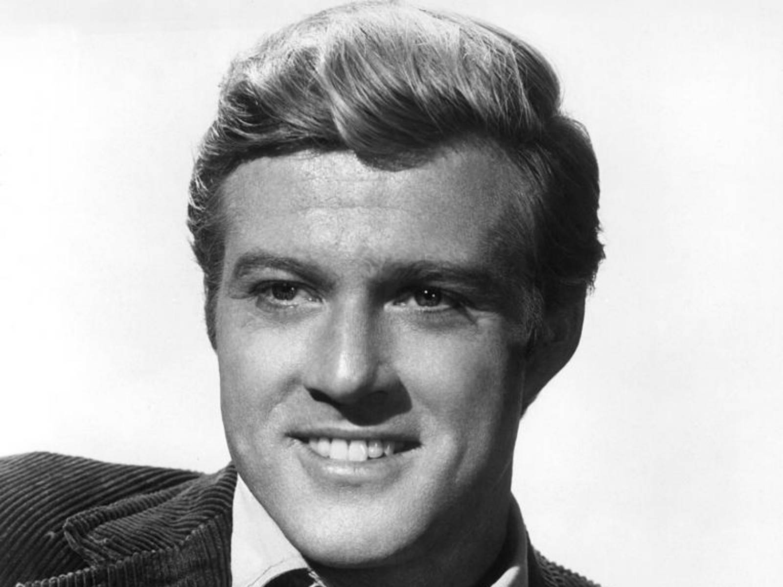 Robert Redford, black and white portrait, smiling man, HD Desktop Wallpaper