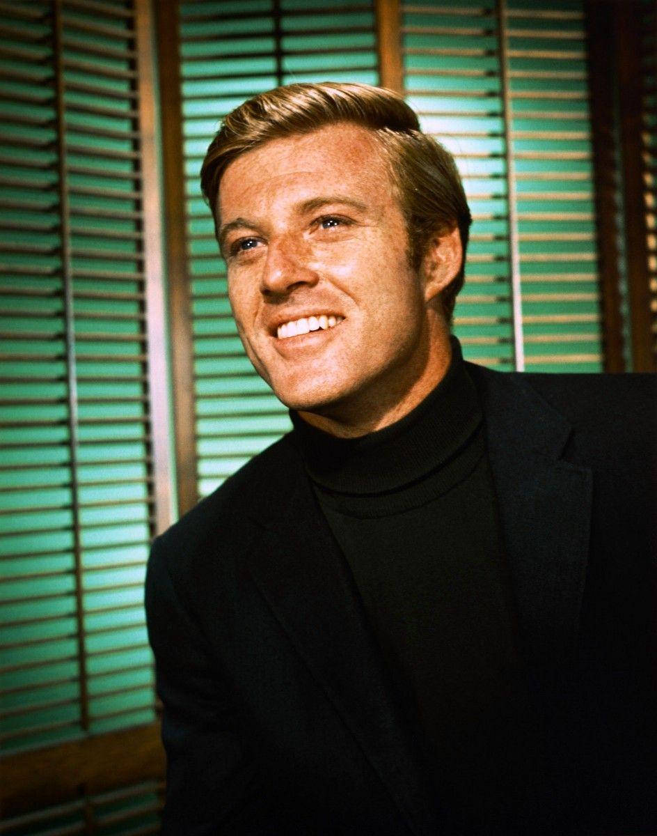 Robert Redford, black turtleneck, blazer, SD Phone Wallpaper