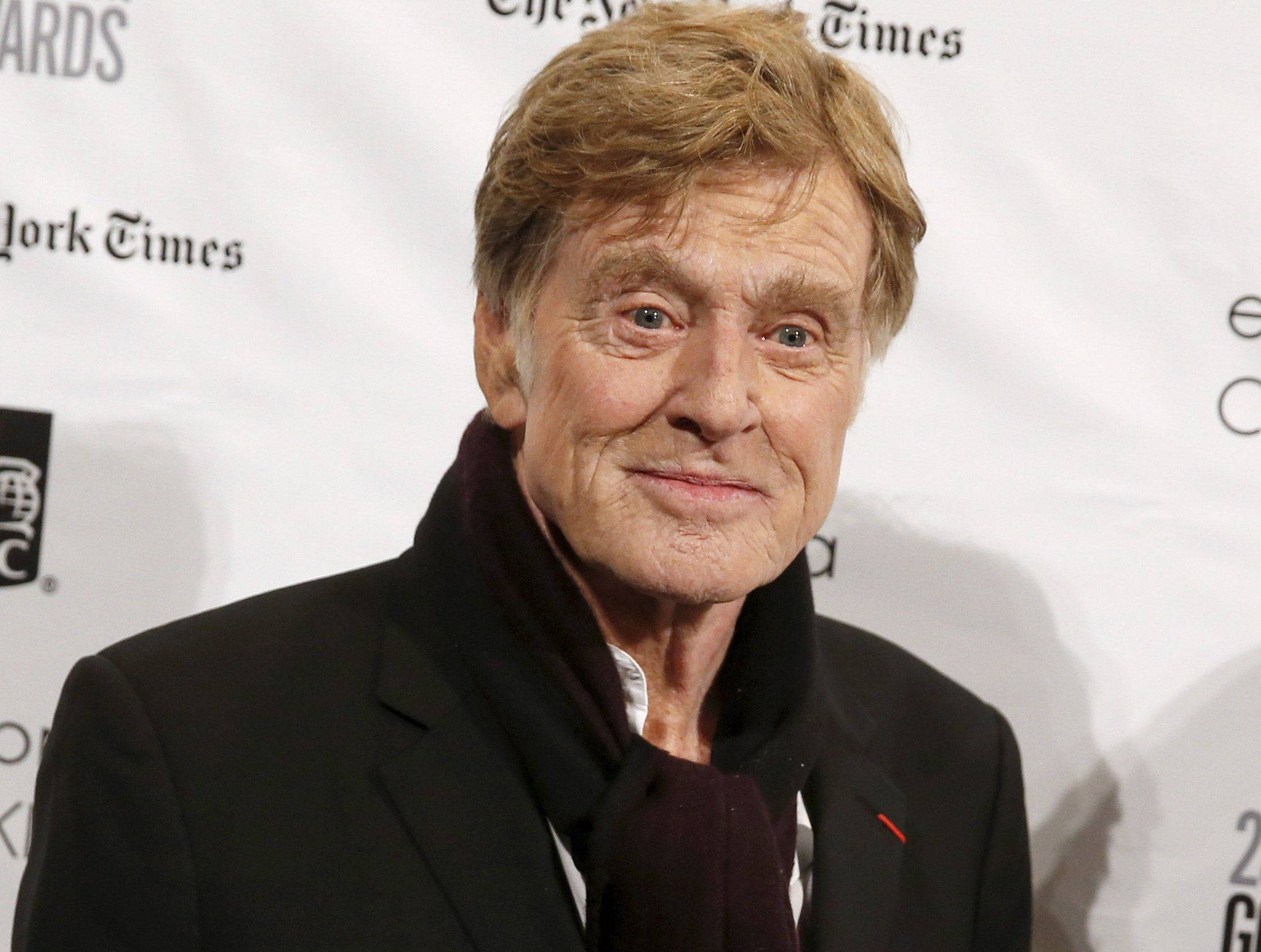 Robert Redford, black suit, dark scarf, Full HD Desktop Wallpaper