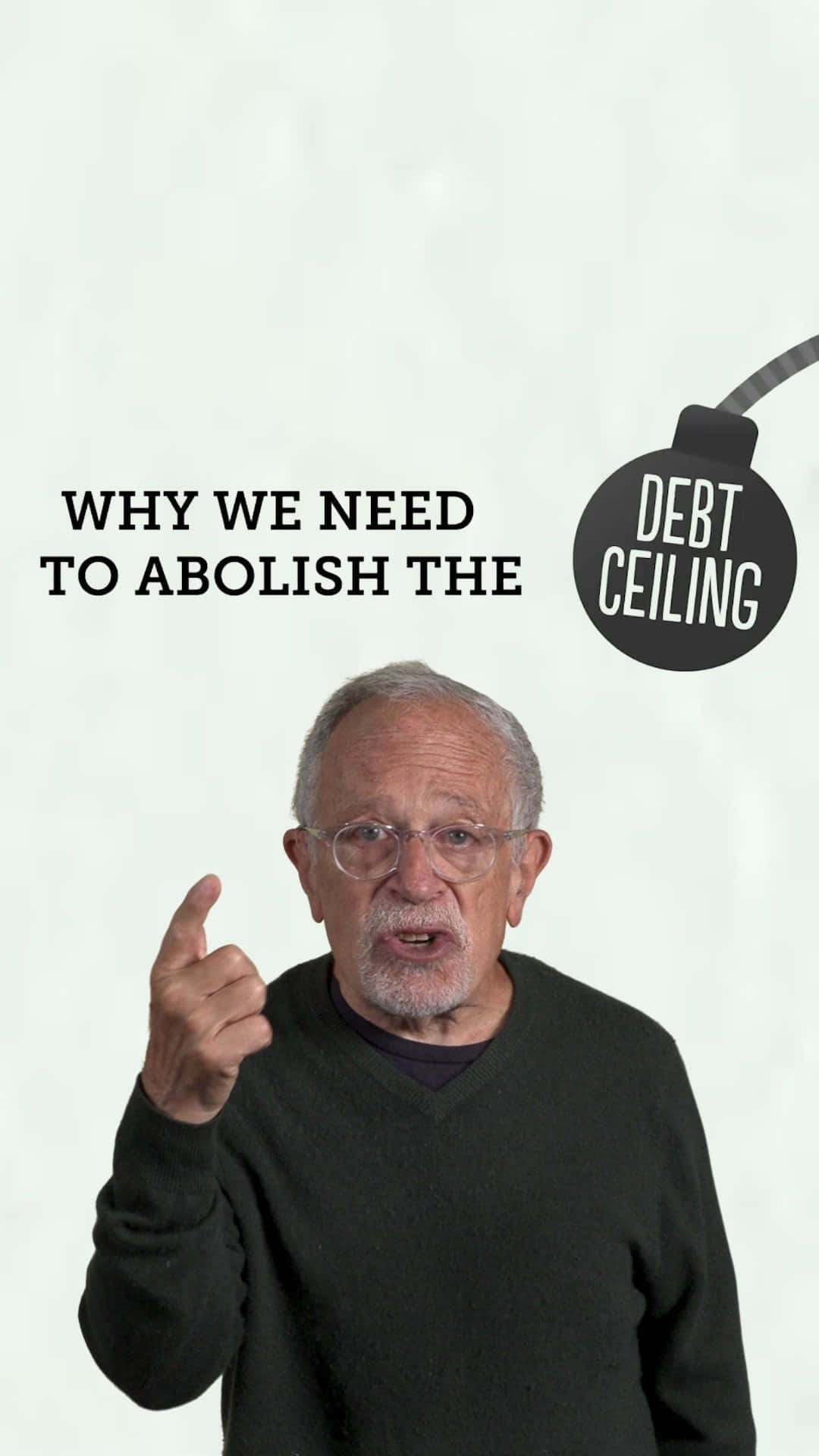 Robert Reich, glasses, text reading 'WHY WE NEED TO ABOLISH THE', Full HD Phone Wallpaper