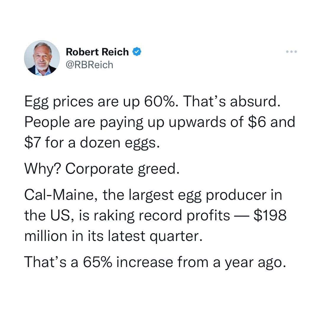 Robert Reich, tweet, soaring egg prices, SD Desktop Wallpaper
