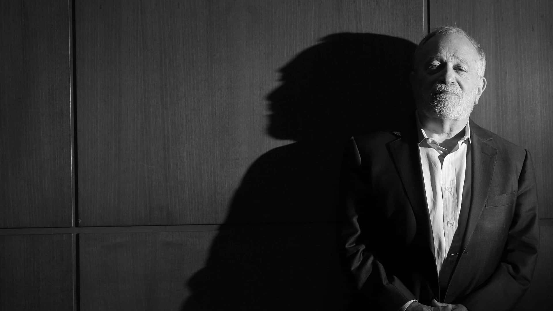 Robert Reich, black and white portrait, older man with a beard, Full HD Desktop Wallpaper