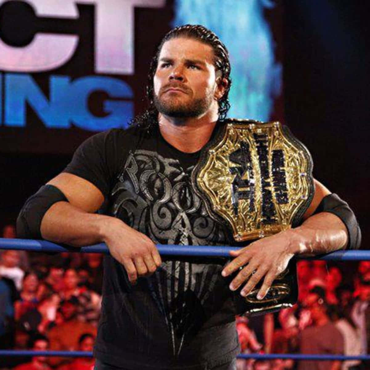 Robert Roode, blue ring rope, gold championship belt, SD Desktop Wallpaper