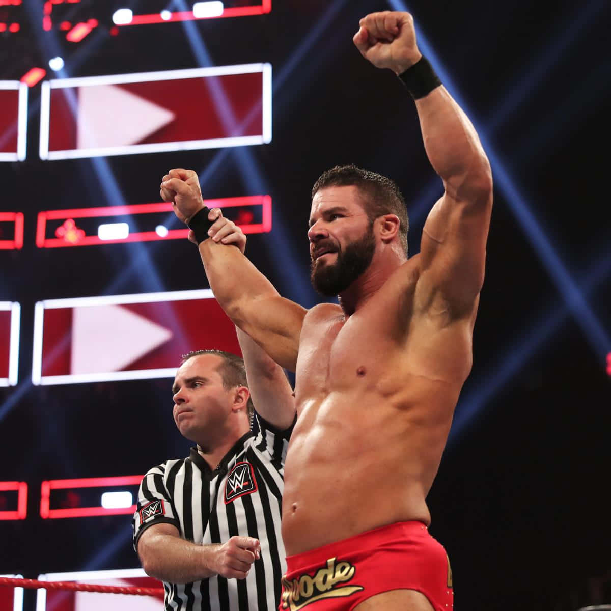 Robert Roode, red trunks, referee, SD Desktop Wallpaper